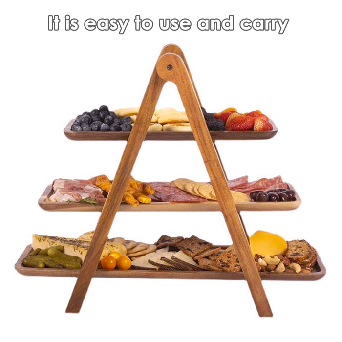 3-Layer Wooden Display Tray  Rack