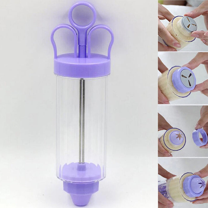 Cookie Decorating Gun Set Food-Grade PP with 10 Molds and 8 Tips