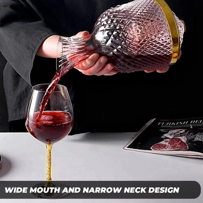 Roly-Poly Rotating Wine Decanter 1.5L Lead-Free Crystal Glass