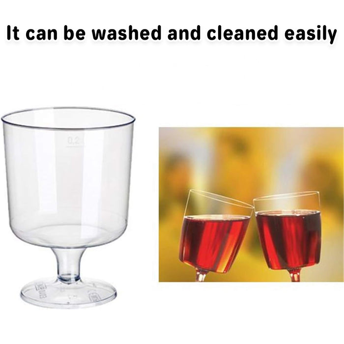 30 Pcs Clear Hard Plastic Dessert Cups 7oz 6.9cm