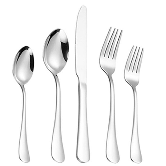 Stainless Steel Silver Cutlery Set of 40