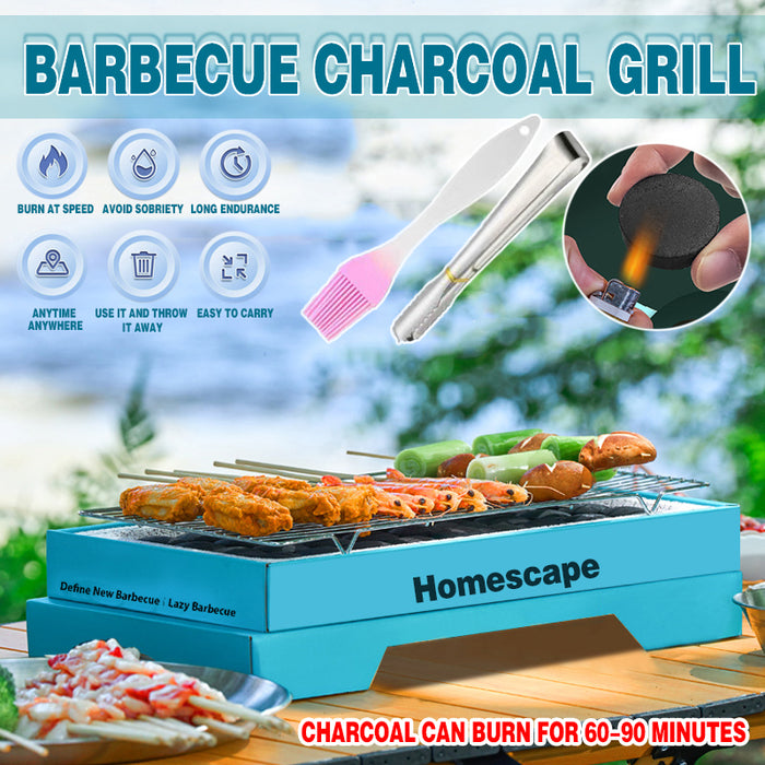 Large Disposable BBQ Grill With Stand For Outdoor Cooking
