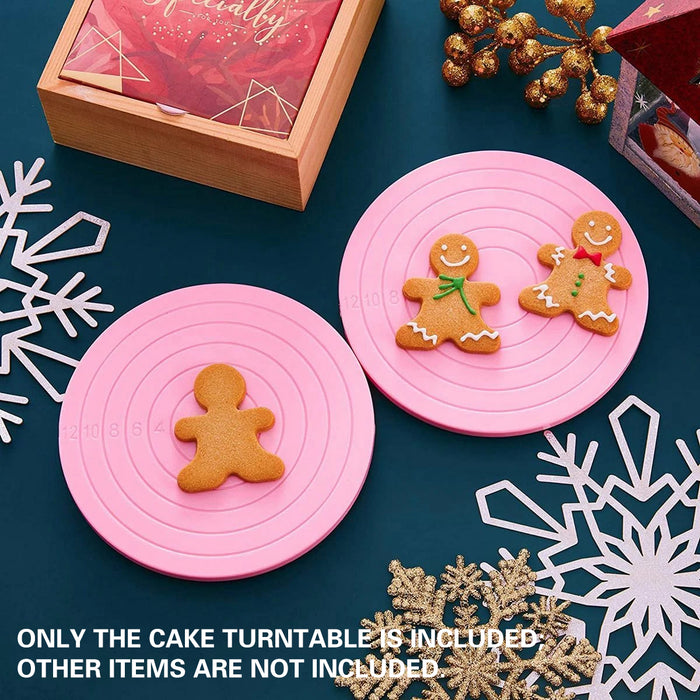 Mini Cake Turntable 14cm with Silicone Base and Scale Markings