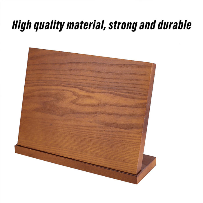 Wooden Magnetic Knife Holder with Non-Slip Base Stand