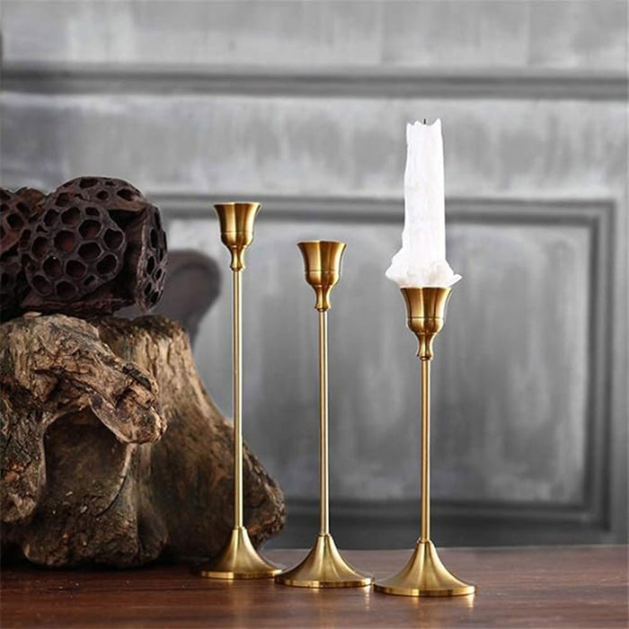 3PCS Metal Taper Candle Holders For Wedding Table Decor