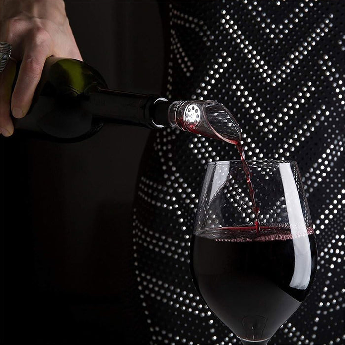 4 Pcs Wine Bottle Opener Set with Vacuum Stopper Foil Cutter