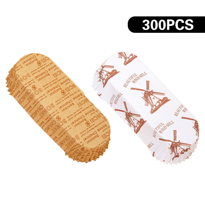 300PCS Bread Paper Cups Food Grade Oil-Proof and High Temperature Resistance