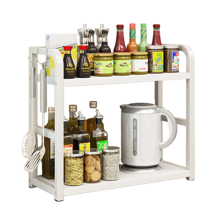 2 Tier Kitchen Storage Rack Steel Frame Board 50cm