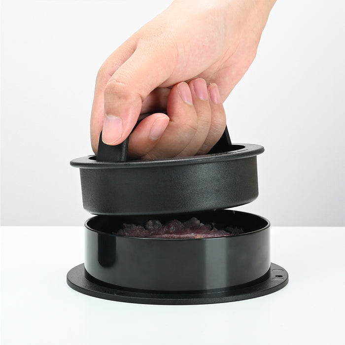 3 In 1 Hamburger Press with 100 Greaseproof Papers Black