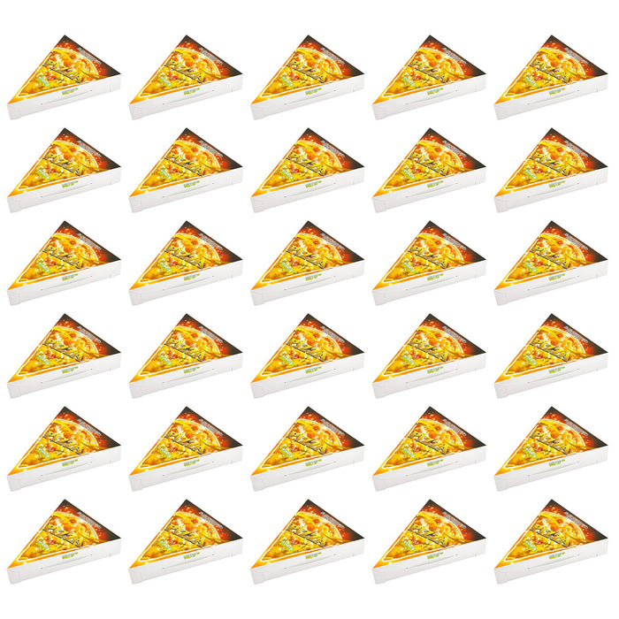 100 Pcs Triangle Pizza Slice Box Food-Grade Oil-Proof Paper 24.5 x 18.5 x 4.5 cm