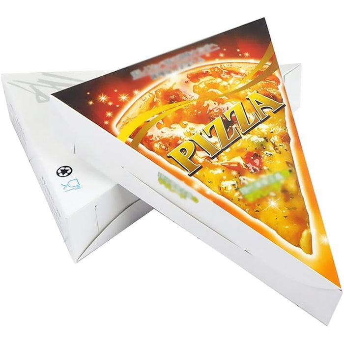 100 Pcs Triangle Pizza Slice Box Food-Grade Oil-Proof Paper 24.5 x 18.5 x 4.5 cm