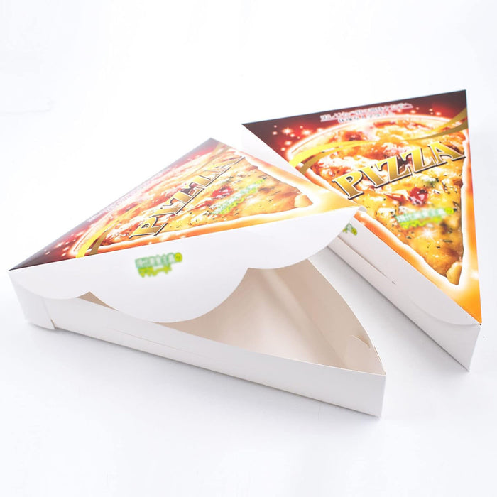 100 Pcs Triangle Pizza Slice Box Food-Grade Oil-Proof Paper 24.5 x 18.5 x 4.5 cm