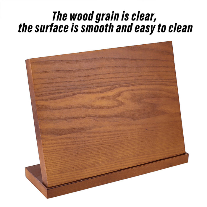 Wooden Magnetic Knife Holder with Non-Slip Base Stand