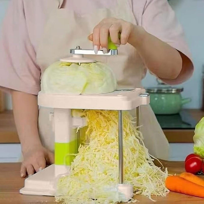 Hand Crank Vegetable Cutter Shredder Adjustable Slicer