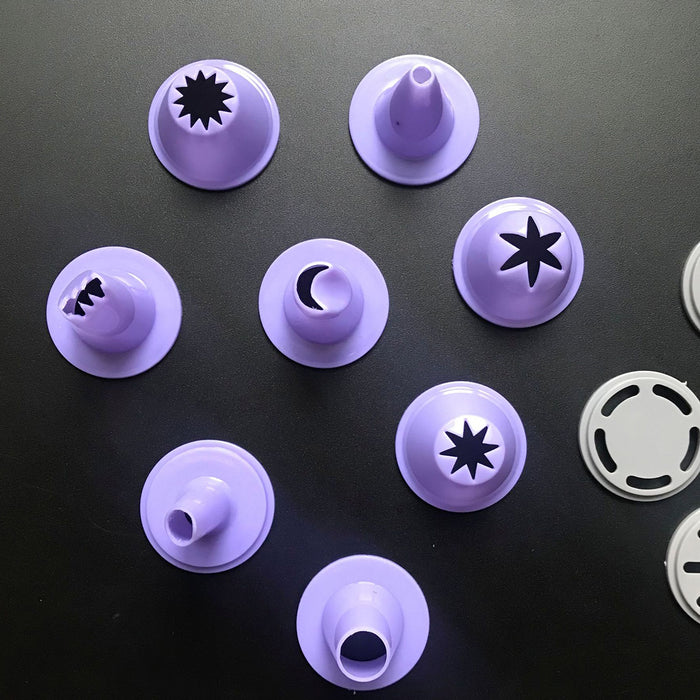 Cookie Decorating Gun Set Food-Grade PP with 10 Molds and 8 Tips