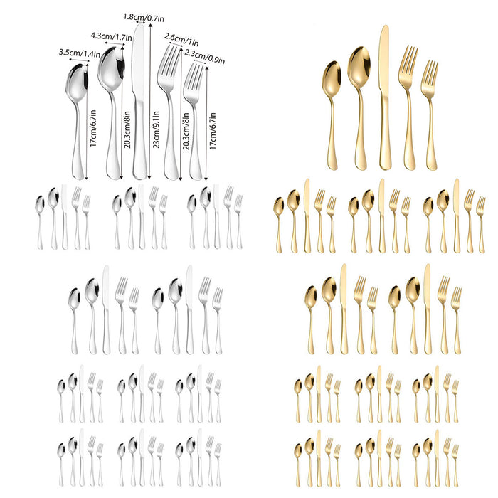20 Or 40 Pcs Stainless Steel Cutlery Set Polished Finish