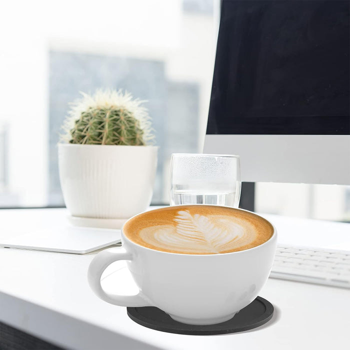 12 Pcs Silicone Coasters with Grooved Design 10cm