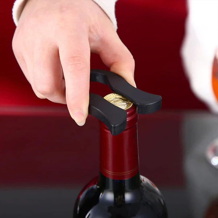4 Pcs Wine Bottle Opener Set with Vacuum Stopper Foil Cutter