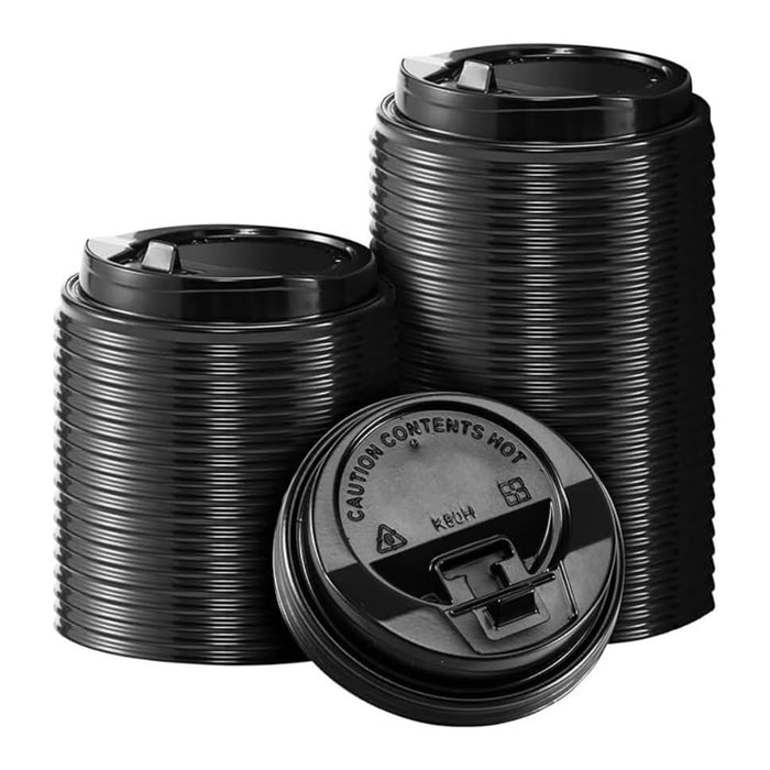 50 Pcs Disposable Coffee Cup Lids Flip-Top 9cm Food Grade