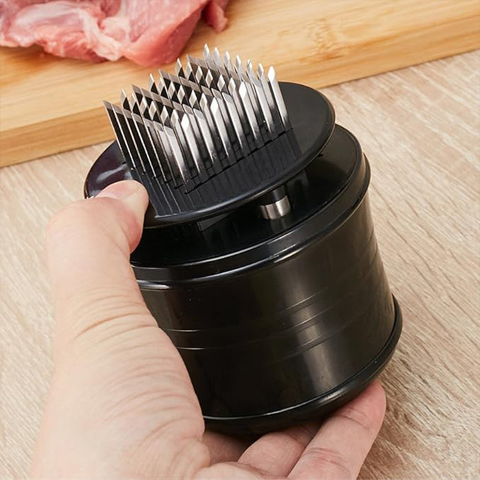 56 Pin Meat Tenderizer with Lock Mechanism Black