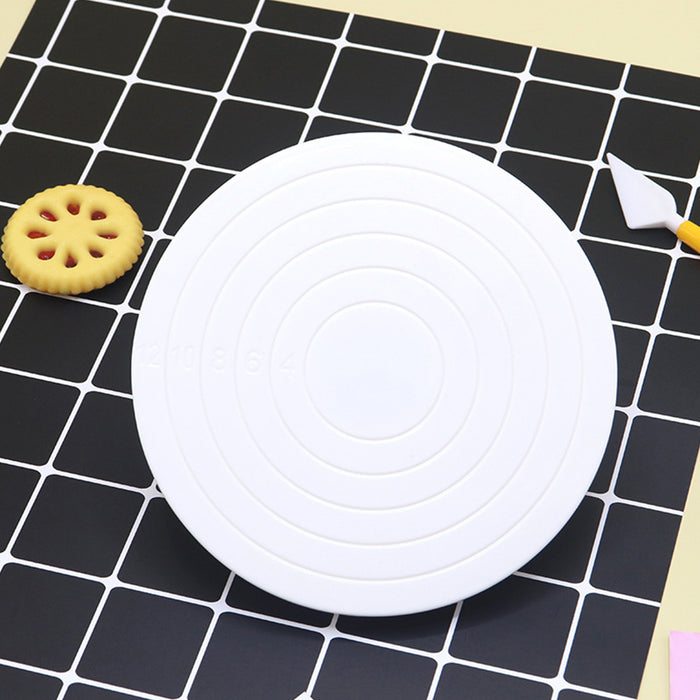Mini Cake Turntable 14cm with Silicone Base and Scale Markings