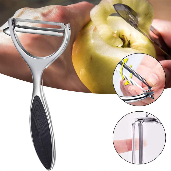 2 Pcs Stainless Steel Peeler Set with Swivel Blades