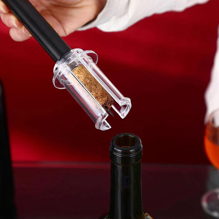 4 Pcs Wine Bottle Opener Set with Vacuum Stopper Foil Cutter