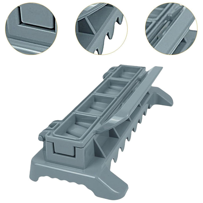 Foldable Barbecue Mold Skewer Maker with Flip Cover Grey