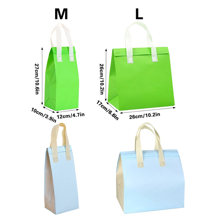 50 Pcs Coffee Takeaway Bags with Handle Self-Adhesive Waterproof in 2 Colors 2 Sizes