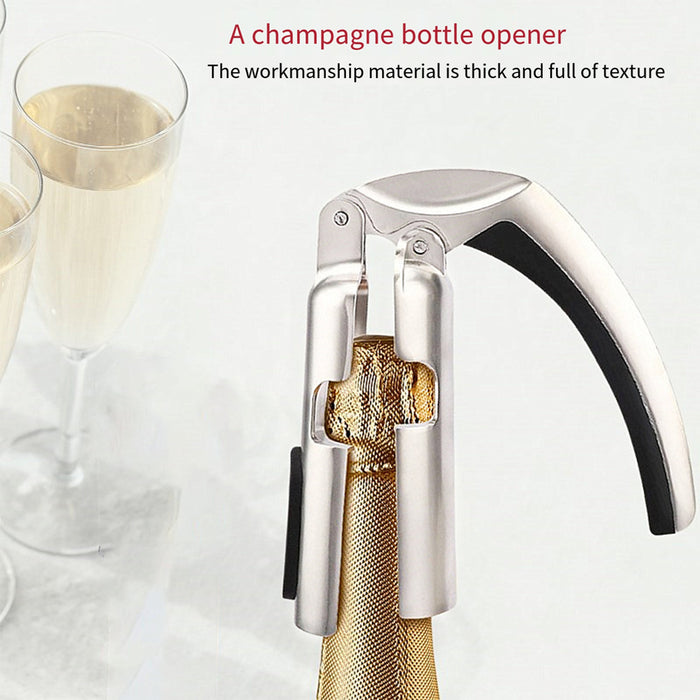 Champagne Corkscrew with Lever Anti Slip Handle Zinc Alloy