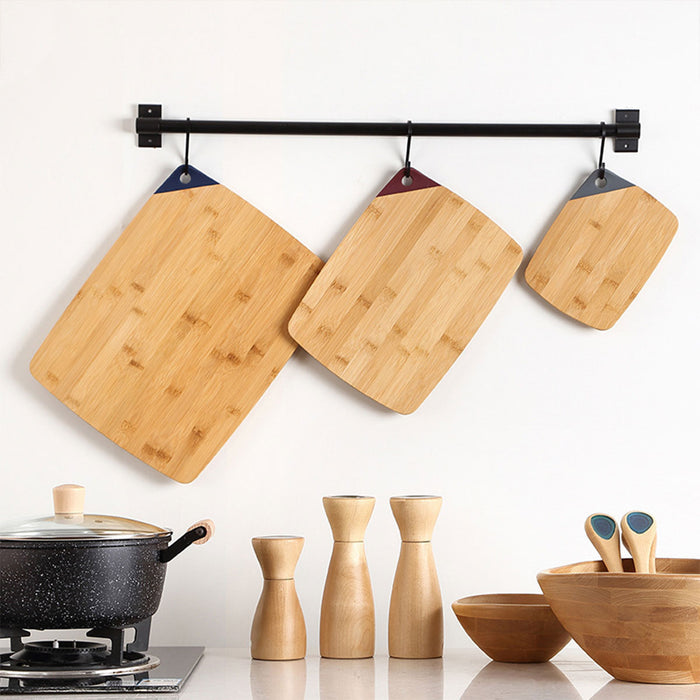 3 Pcs Bamboo Cutting Board Set with Silicone Corners