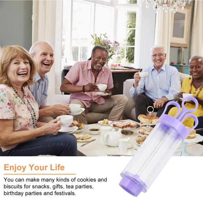 Cookie Decorating Gun Set Food-Grade PP with 10 Molds and 8 Tips