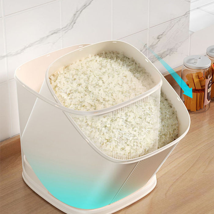 Rotating Rice Storage Container 6kg Airtight with Time Dial