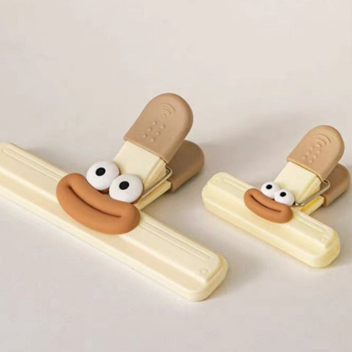 6 Pcs Plastic Bag Sealing Clips ABS Rubber 2 Sizes
