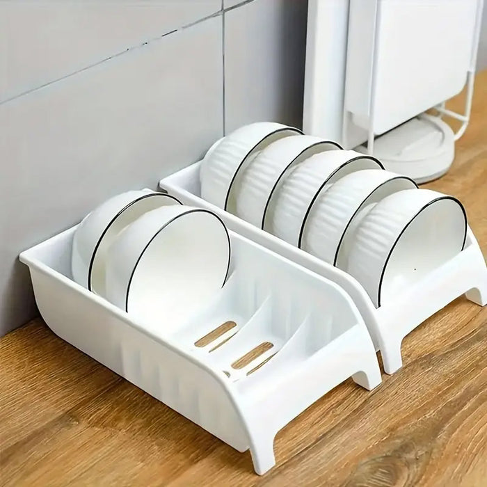3pcs Home Bowl Storage Cabinet Built-in Cutlery Dish Rack Shelf Organizer Set