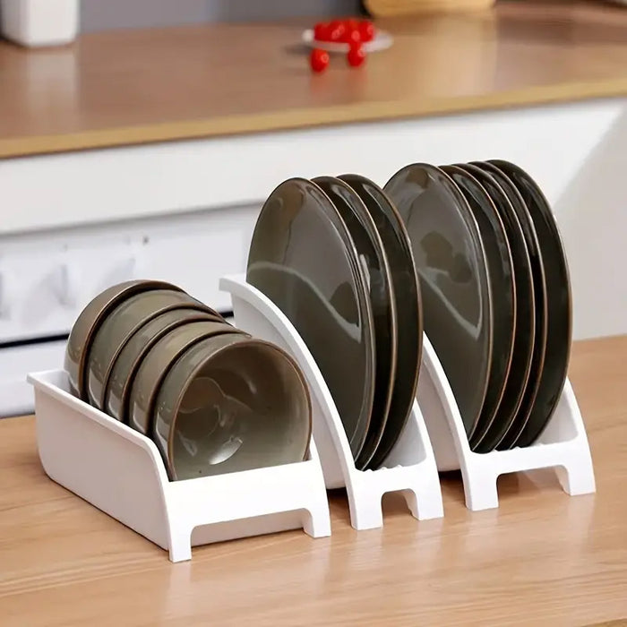 3pcs Home Bowl Storage Cabinet Built-in Cutlery Dish Rack Shelf Organizer Set