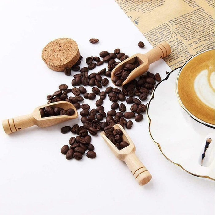 Wooden Mini Scoop Spoon for Salt Sugar Coffee Kitchen Use
