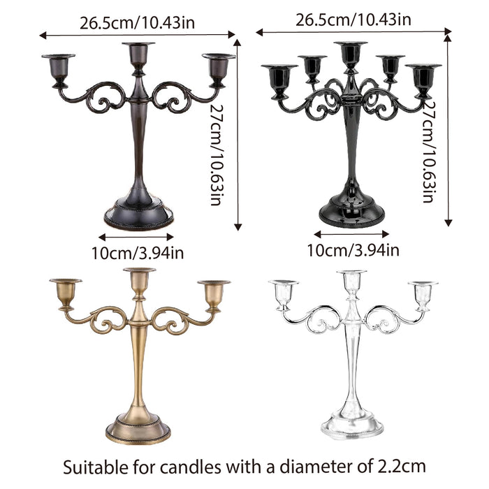 Alloy Candelabra 3 Or 5 Arm Wedding Table Centerpiece