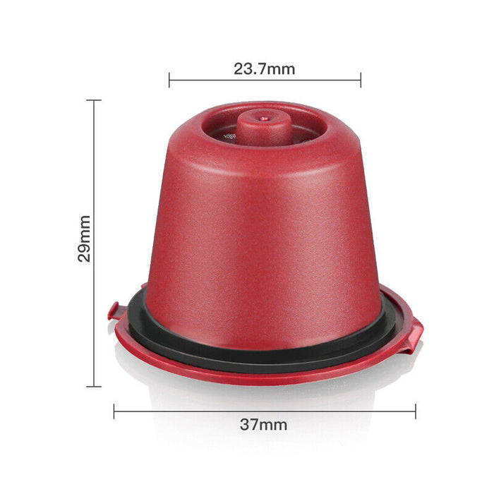 6 Pcs Reusable Coffee Capsule Pods for Nespresso Machine with Spoon and Brush