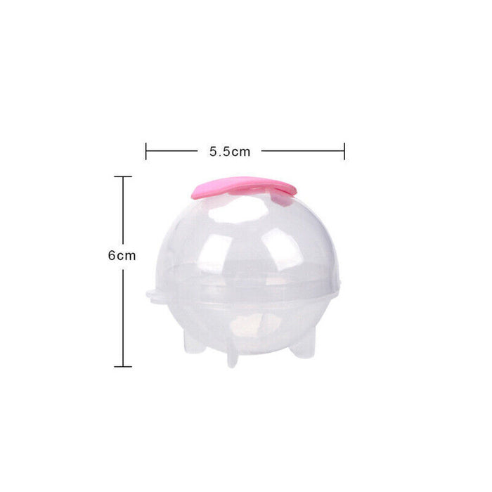 4 Pcs Ice Ball Maker Mould with Silicone Cover Plastic 5.5 x 6cm
