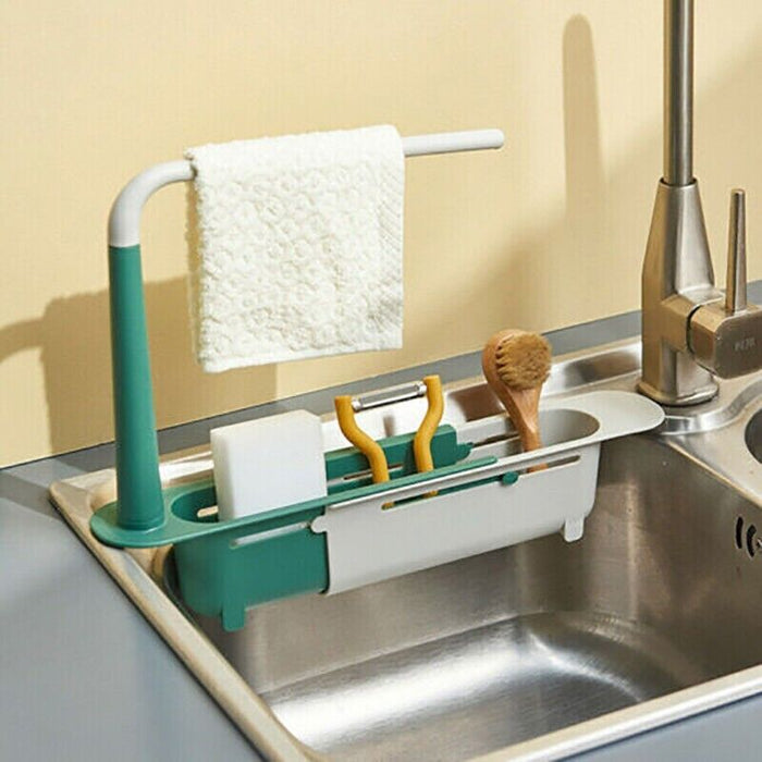 Telescopic Sink Rack Holder Expandable Storage Drain Basket