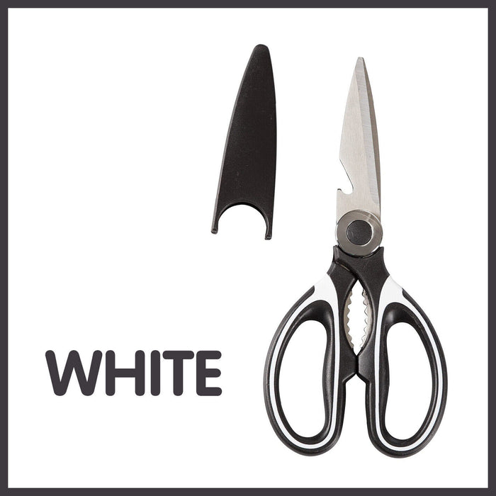 Kitchen Scissors Stainless Steel Black and Red Multi-Function