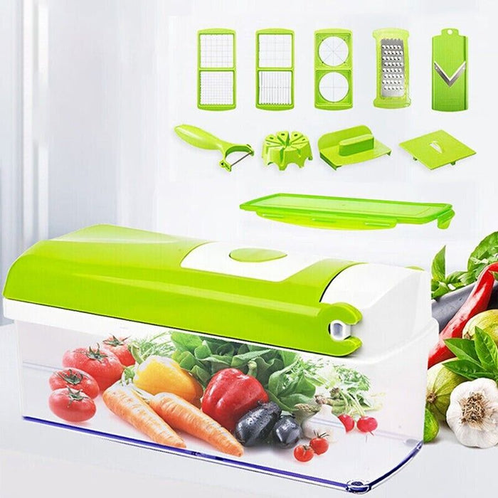 12Pcs Vegetable Slicer 420 Stainless Steel Blades ABS AS PP