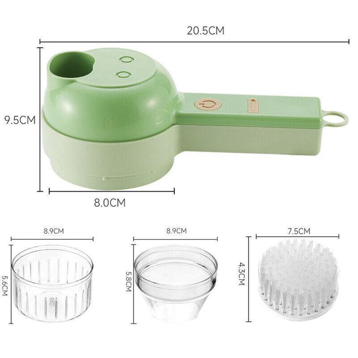 4-in-1 Handheld Electric Food Chopper USB Rechargeable 1500 mAh ABS PP PC