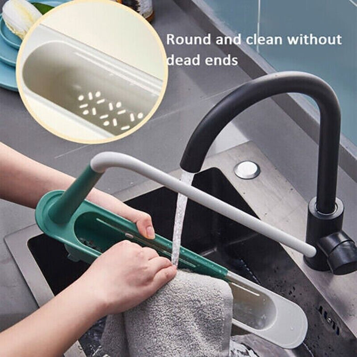 Telescopic Sink Rack Holder Expandable Storage Drain Basket