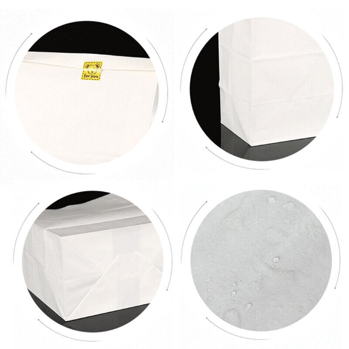 100 PCS Disposable Greaseproof Paper Bag Bread Snack Cookie Doughnut Takeout