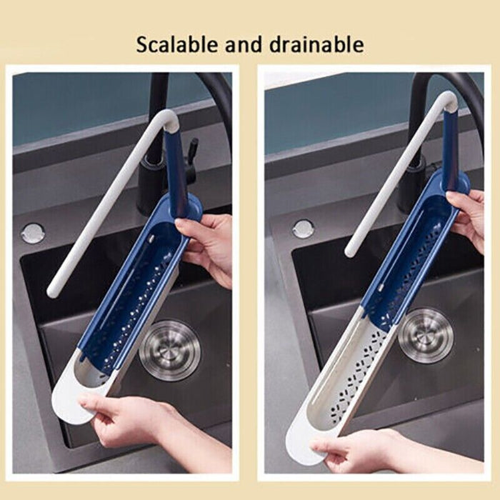 Telescopic Sink Rack Holder Expandable Storage Drain Basket