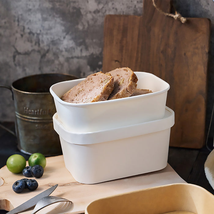 50 Pcs Disposable Takeaway Lunch Boxes with Lids 850 ml Virgin Pulp Leakproof 17.2 x 12 x 6.1 cm