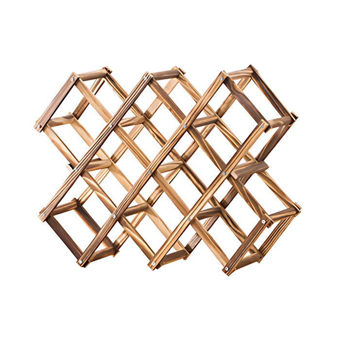 Foldable Wooden Wine Rack New Zealand Pine Holds 10 Bottles