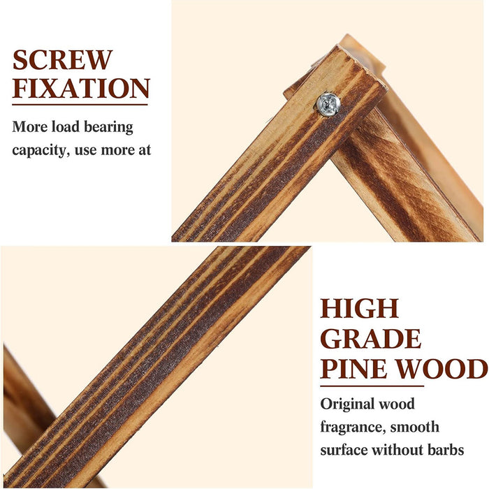 Foldable Wooden Wine Rack New Zealand Pine Holds 10 Bottles